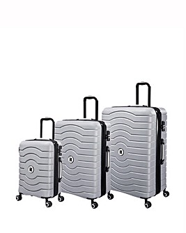 IT Luggage Intervolve 3pc Suitcase Set - Silver