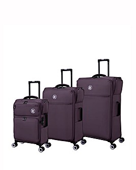 IT Luggage Simultaneous Connectable 3pc Suitcase Set - Plum Perfect