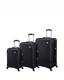 IT Luggage Recline 3pc Suitcase Set - Black