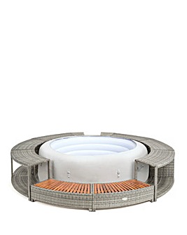 Lay-Z-Spa 200cm Round Rattan Hot Tub Surround
