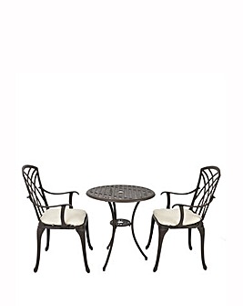 Charles Bentley Cast Aluminium 3 Piece Bistro Set