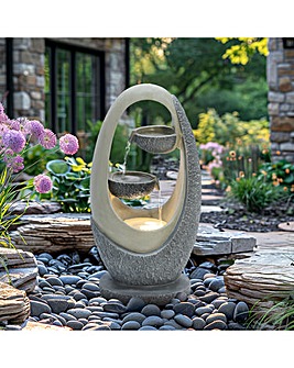 Charles Bentley 2 Tier Cascading Bowls Oval Water Feature