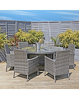 Charles Bentley 6 Seater Rattan Dining Set
