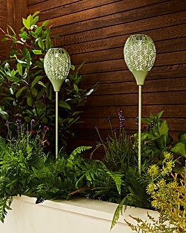 Solaire Stake Light 2 Pack - Sage
