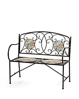 Floral Fiesta Mosaic Bench