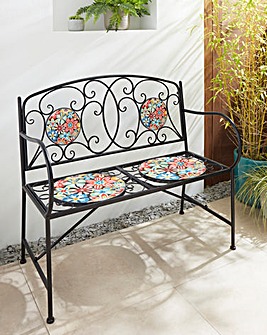 Floral Fiesta Mosaic Bench