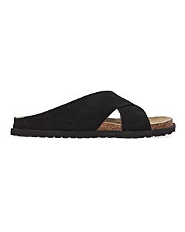 Bahamas Suede Footbed Sliders Wide Fit