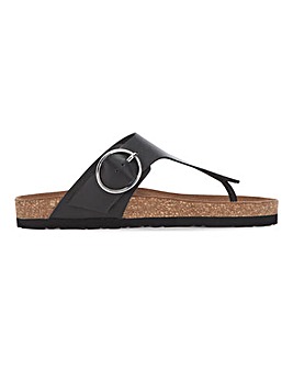 Kristen Leather Toepost Footbed Sandals Standard Fit