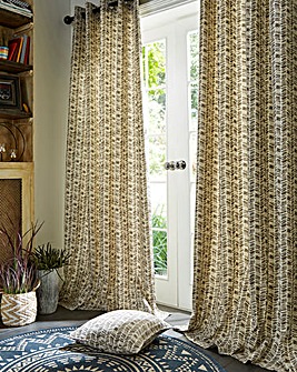 Austin Printed Lined Eyelet Curtains