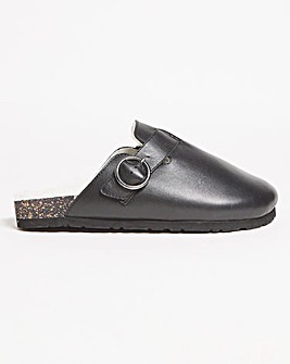 Morgan Leather Mule Wide