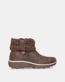 Skechers Easy Going Slip-Ins Knit Fold Over Boot - Standard Fit