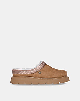 Skechers Keepsakes Lite Vegan Suede Slipper with Faux Shearling - Standard Fit