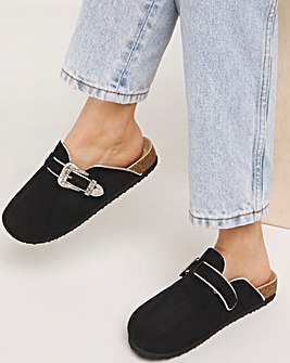 Ellie Footbed Closed Toe Mule Shoe Wide E Fit