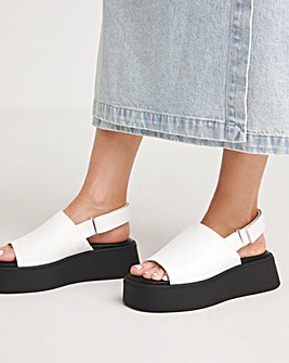 Maddie Slingback Flatform Sandals Wide E Fit Simply Comfort