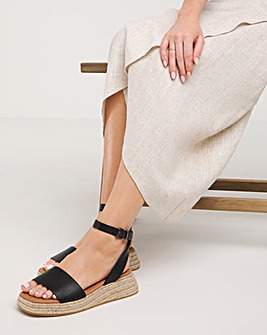 Orla Low Espadrille Wedge Sandals Extra Wide EEE Fit