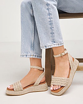 Orla Low Espadrille Wedge Sandals Wide E Fit