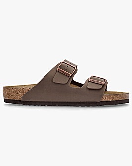 Birkenstock Mens Arizona Birko-Flor Mocca Two Bar Mules Standard Width