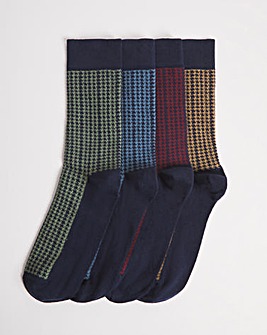 4 Pack Mini Dogtooth Socks