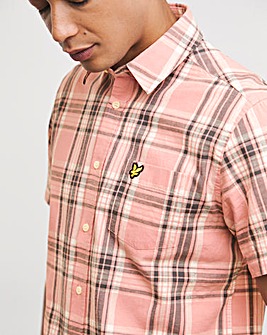 Lyle & Scott Pink Linen Check Shirt