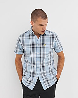 Lyle & Scott Blue Linen Check Shirt