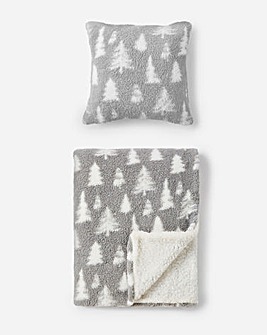 Winter Forest cushion and Throw Set