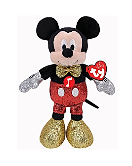 TY Disney 20cm Mickey Mouse Sparkle Plush