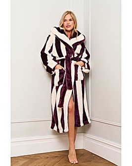 JimJamTheLabel Burgundy Stripe Robe