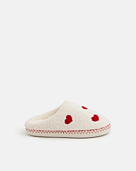 Accessorize Heart Teddy Mule Slippers