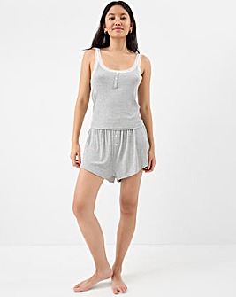 Accessorize Lace Vest Short Pyjamas Set