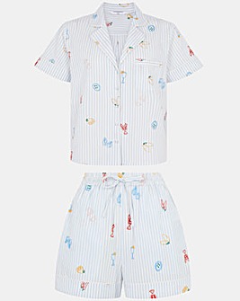 Accessorize Embroidered Pyjamas Set