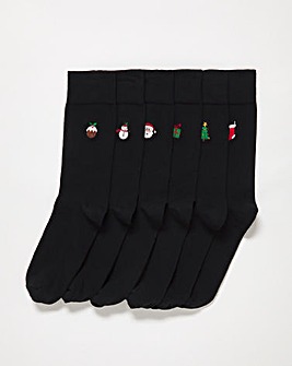 6 Pack Christmas Socks