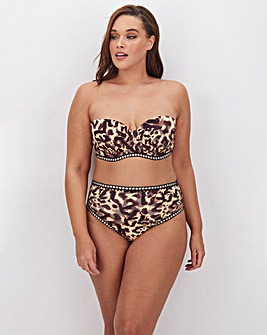 Figleaves Curve Miami Leopard Print Underwired Bikini Top