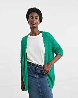 Green Tape Yarn Cardigan