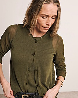 Anthology Olive Sheer Cardigan