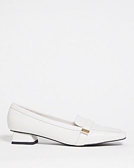 Leather Look Trim Loafer Wide E Fit
