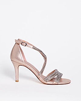 Joanna Hope Glitzy Ankle Strap Sandal EEE Fit