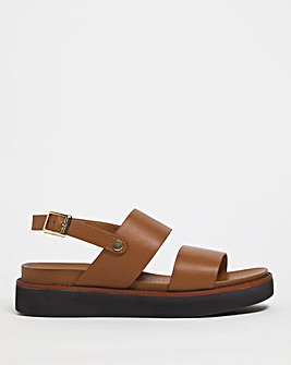 Leather Buckle Strap Chunky Sandal E Fit
