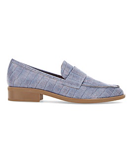 Flexi Sole Mock Croc Loafers Wide E Fit