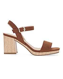 Barely There Platform Sandals Wide E Fit