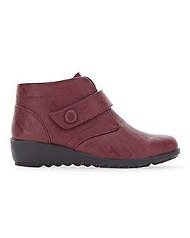 Cushion Walk Touch And Close Ankle Boots Extra Wide EEE Fit