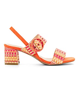 orange sandals wide fit
