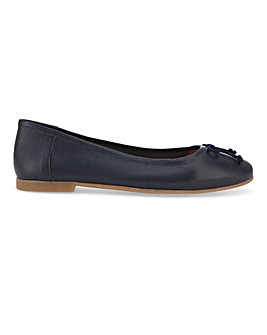 Leather Ballerina Shoes Wide E Fit