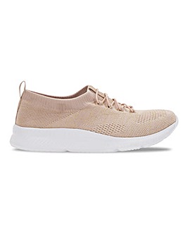 Slip On Mock Lace Trainers Wide E Fit