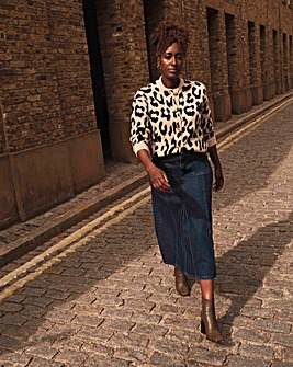 Leopard Knitted Bomber
