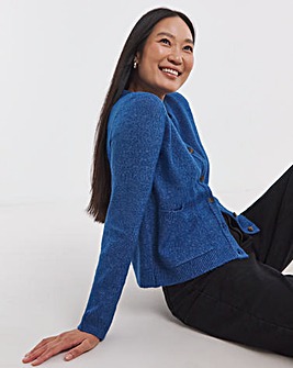 Cobalt Crew Neck Cardigan