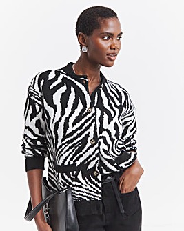 Zebra Knitted Bomber