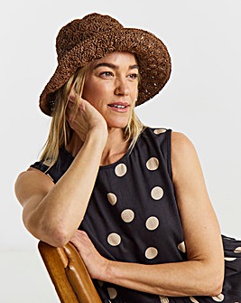 Chocolate Crochet Bucket Hat