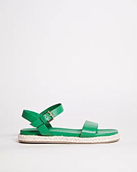 Leather Ankle Strap Espadrille E Fit