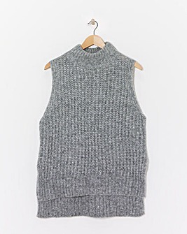Sleeveless Roll Neck Tunic