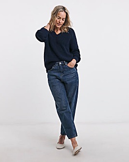 V Neck Open Stitch Jumper